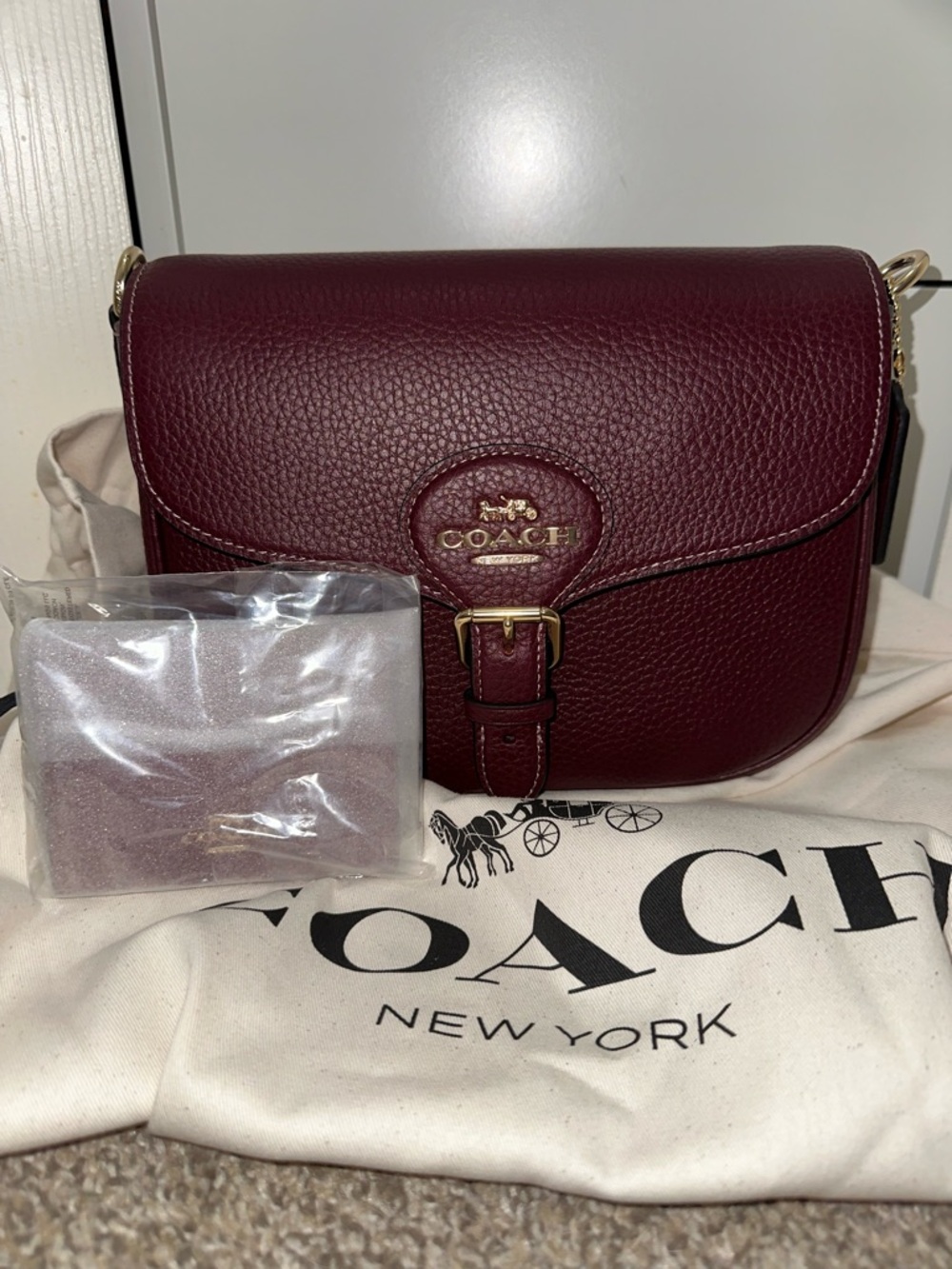 Coach Amelia Saddle Bag Crossbody & Slim ID Card Case Set